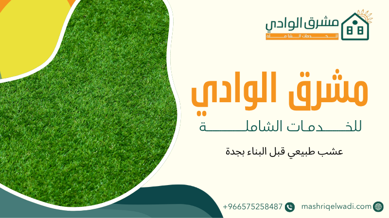 عشب طبيعي قبل البناء بجدة
